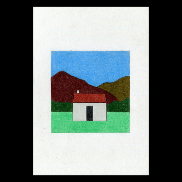 Petite image "La maison", dessin original format A5