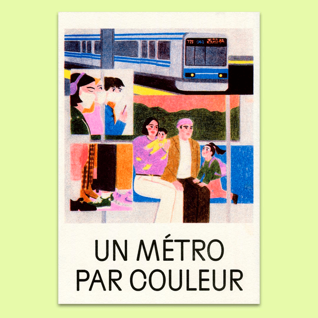 Un métro par couleur (risographie format A5)