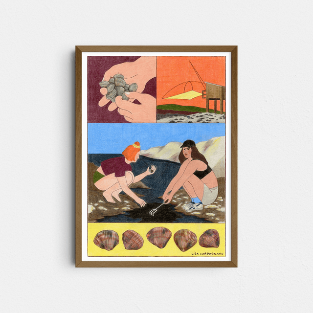 La pêche aux palourdes (impression Fine Art Giclée)